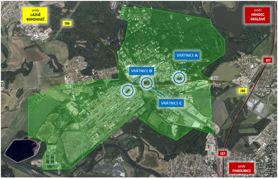 Mapa investičních lokalit